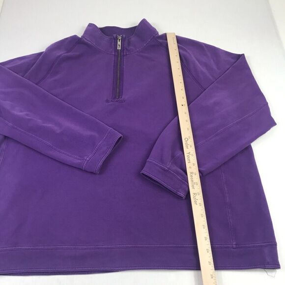 Tommy Bahama Mens 1/2 Zip Sweater FADED Purple Long Sleeve Pullover Large - Picture 5 of 12